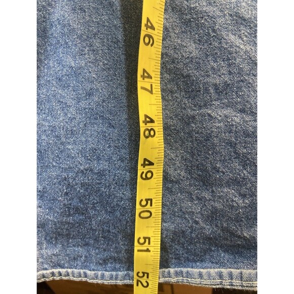 Willow Ridge Jumper Maxi Dress Womens 14 Vintage Chambray Denim Modesty - Picture 6 of 7